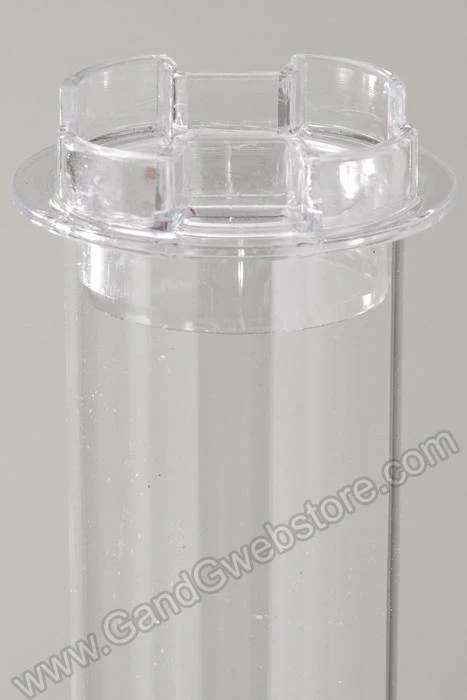 22" Deluxe Plastic Tube Stand Clear - Image 2