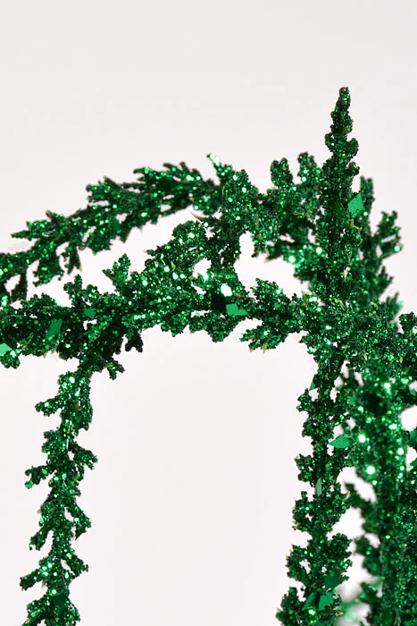 22" Glittered Willow Spray Green - Image 2