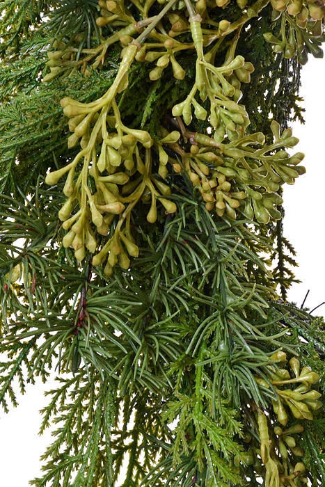 22" Natural Touch Cedar Heart Shape Hanging Green - Image 2