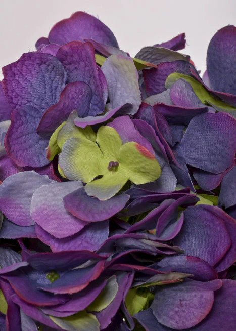 22" Silk Hydrangea Bush Purple - Image 2