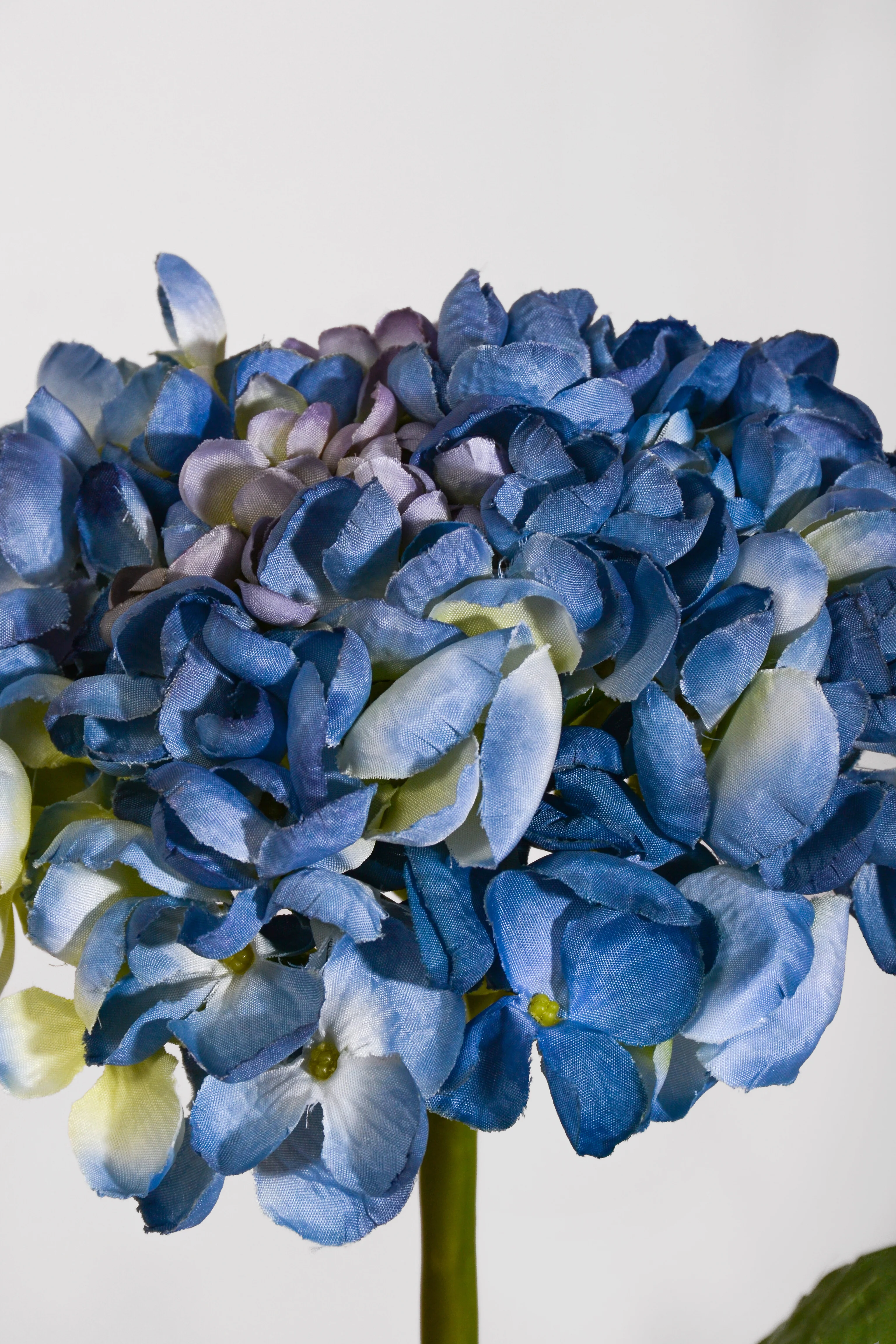 22" Silk Hydrangea Spray Blue - Image 2