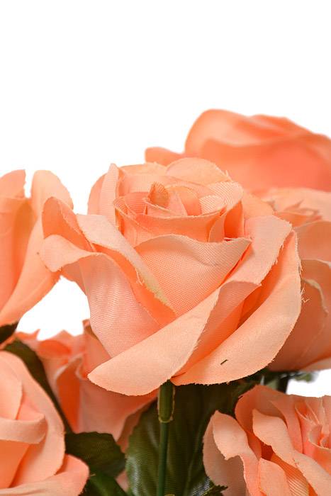 22" Silk Micro Peach Rose Bush Peach - Image 2