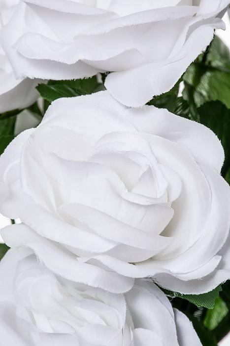22" Silk Mirco Peach Rose Bush X18 White - Image 2