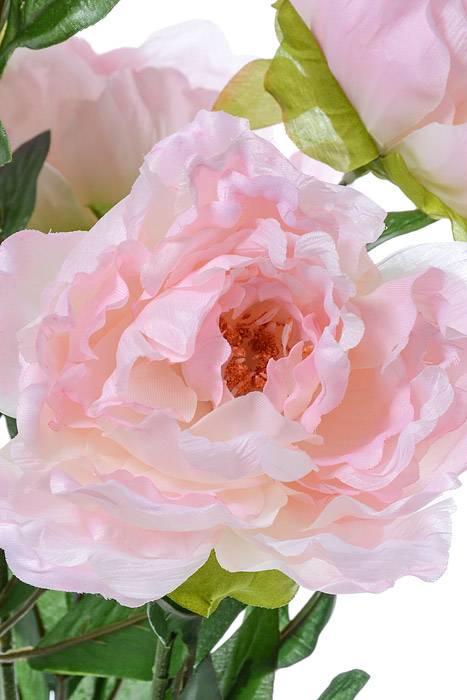 22" Silk Peony Bush Light Pink - Image 2