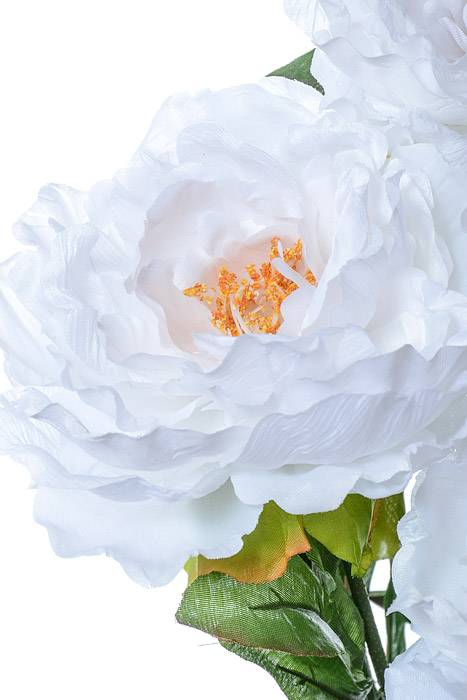 22" Silk Peony Bush White - Image 2