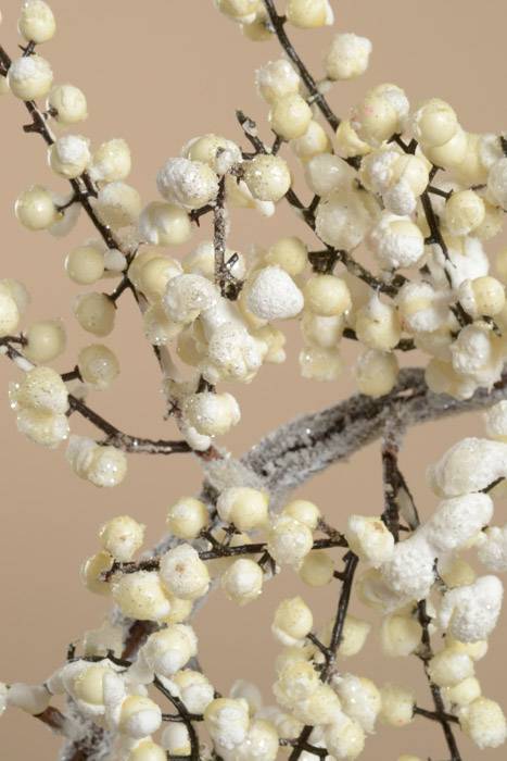 22" Snow Berry Wreath White - Image 2