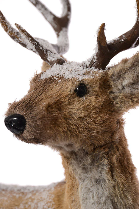 22" X 15.5" Deer With Snow Brown - Image 2
