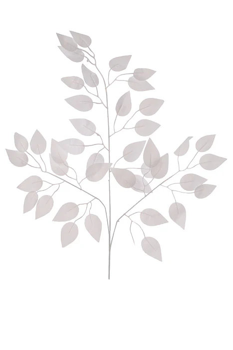 23.5" Silk Ficus Spray White PKG/12