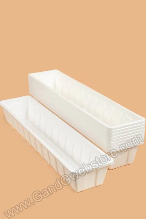 23.75" X 7.9" Plastic Flower Box White - Image 2