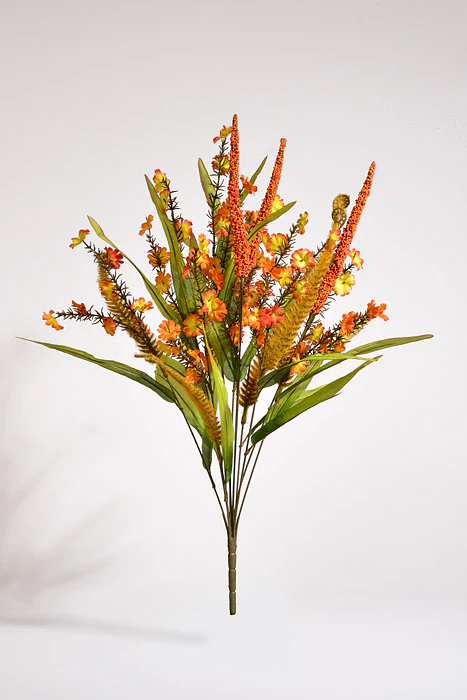 23" Artificial Corn W/Heather Bush Orange/Yellow