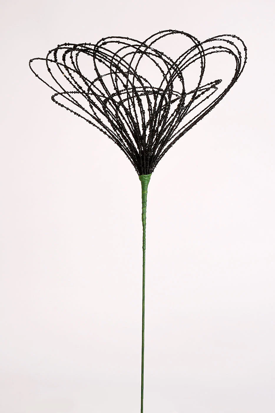 23" Beaded Flower Stem Black