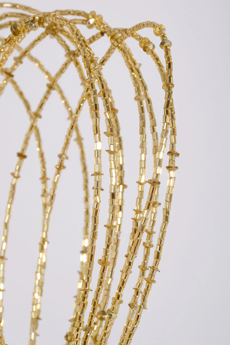 23" Beaded Flower Stem Gold - Image 2