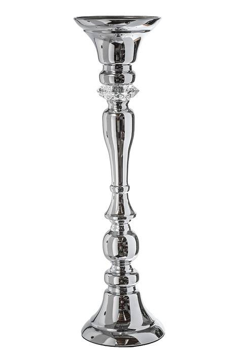 23" Metal Bouquet Stand W/rhinestone Silver