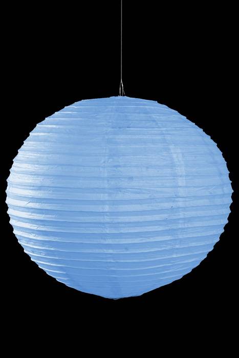 23" Round Paper Lantern Light Blue