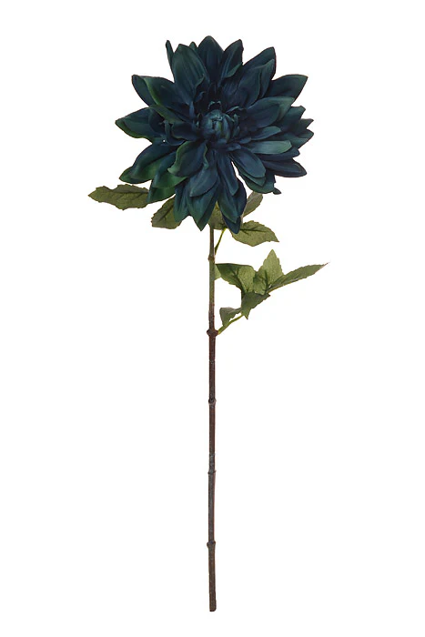 23" Silk Dahlia Spray Peacock
