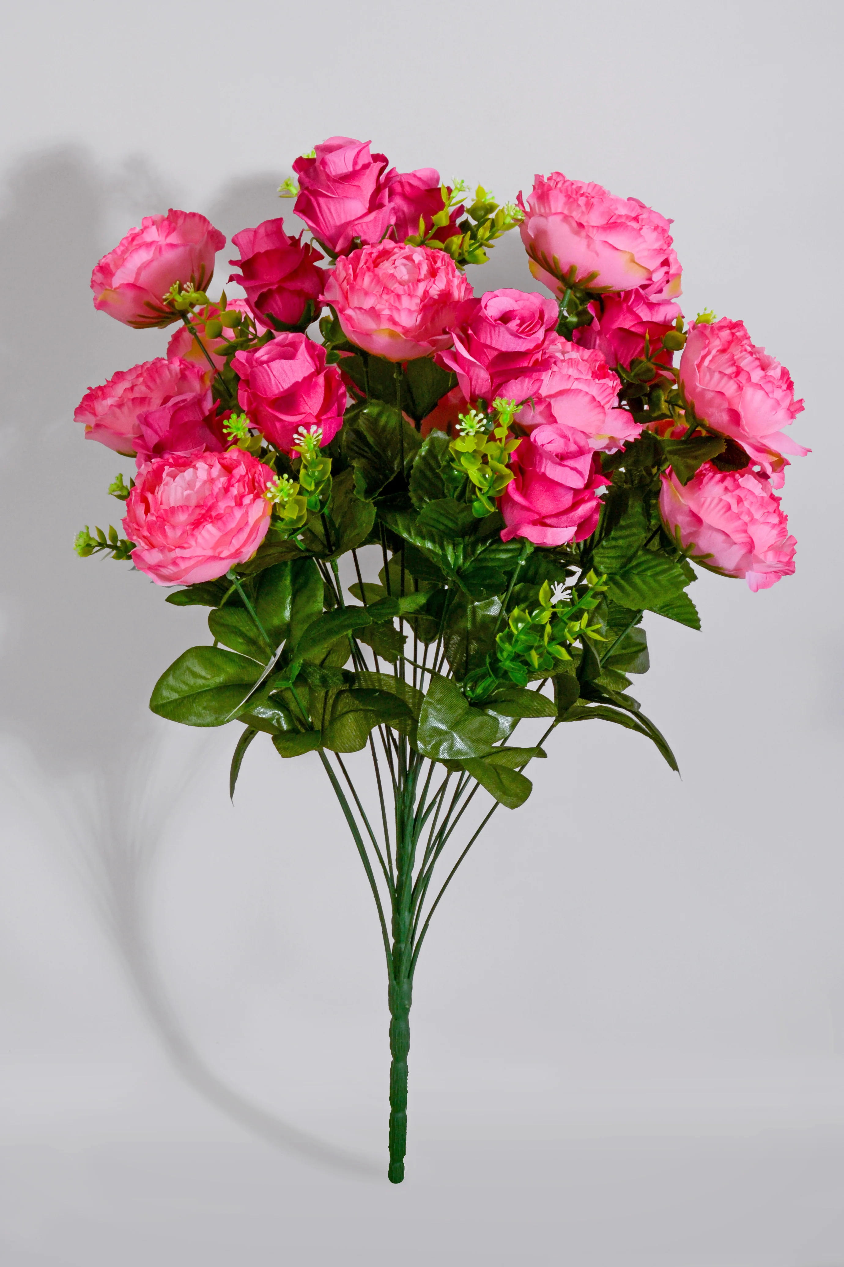 23" Silk Peony/Roses Bush Pink/Beauty
