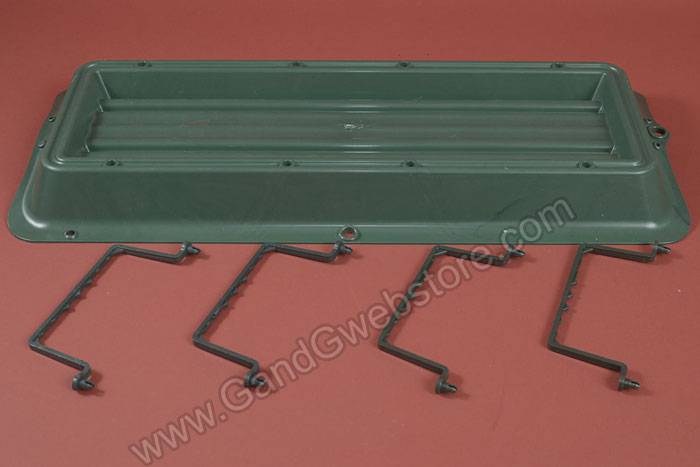 23" X 10" Plastic Double Saddle Tray Green - Image 2