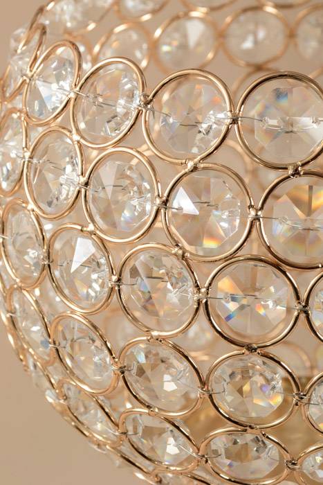 24" Crystal Bead Candle Holder Gold/clear - Image 2