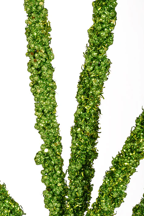 24" Glitter Foxtail Grass Spray Green - Image 2