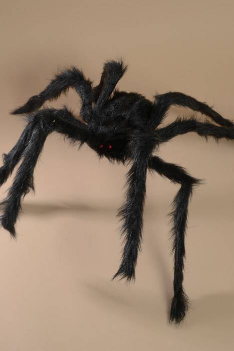 24" Halloween Decorative Spider Black