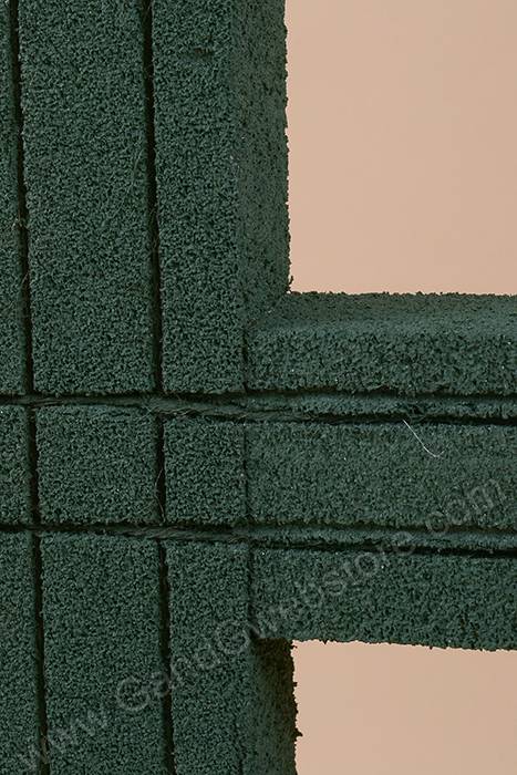 24" Reinforced Styrofoam Cross Green - Image 2