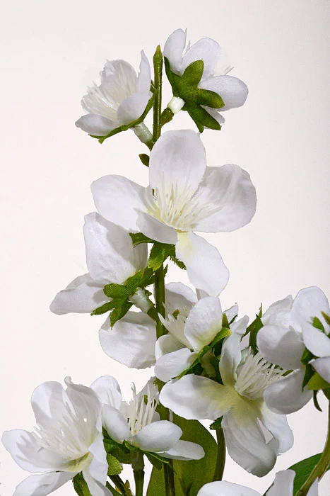 24" Silk Rose Myrtle Spray White - Image 2