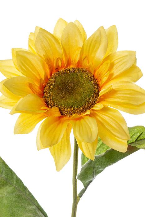 24" Silk Sunflower Spray Light Yellow - Image 2