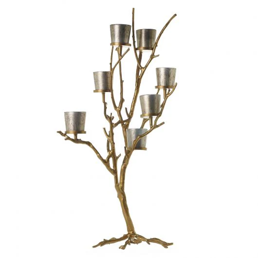 25.25" x 19" x 44" Wildwood Tree Gold