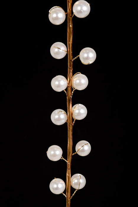 25.5" Pearlized Bead Spray Champagne/White - Image 2