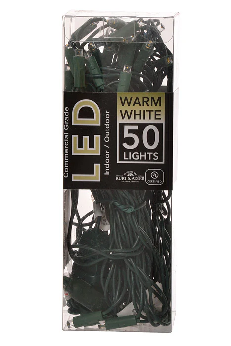25.5Ft Ultra 50 Light 5Mm Led With Green Wire Light Set Warm White - Image 3