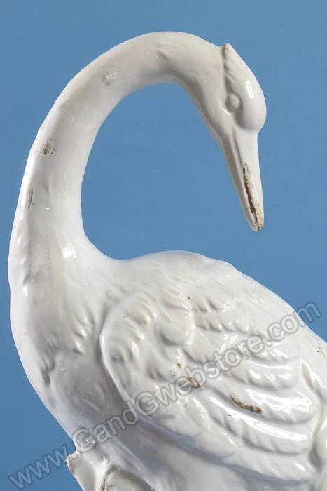 25" Ceramic Crane White - Image 2