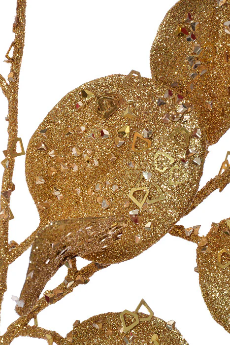 25" Glittered Dogwood Spray Gold Pkg/2 - Image 3