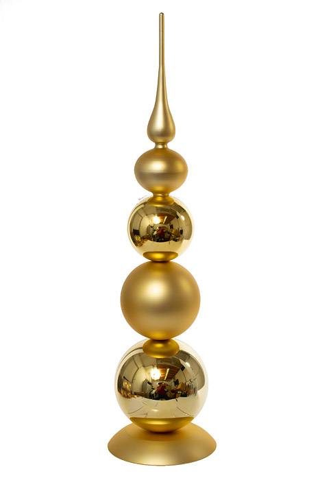 25" Jumbo Shiny & Matte Tower Gold