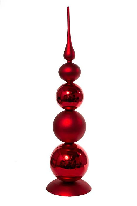 25" Jumbo Shiny & Matte Tower Red