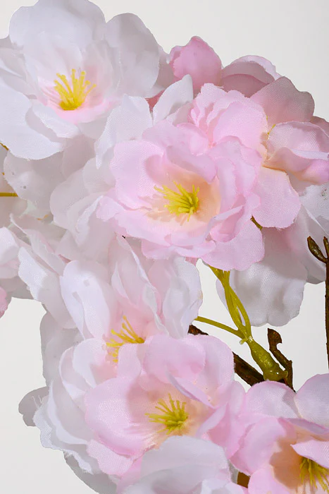 25" Silk Cherry Blossom Spray Light Pink - Image 2