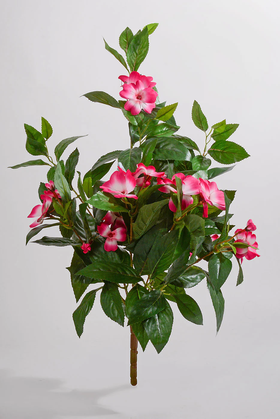 25'' UV Impatiens Hanging Bush Pink/White/Green