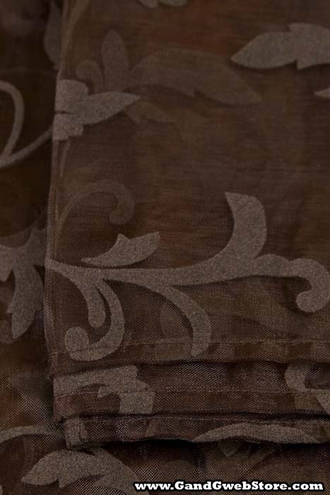 25" X 3yds Sheer Damask Sheet Brown - Image 3