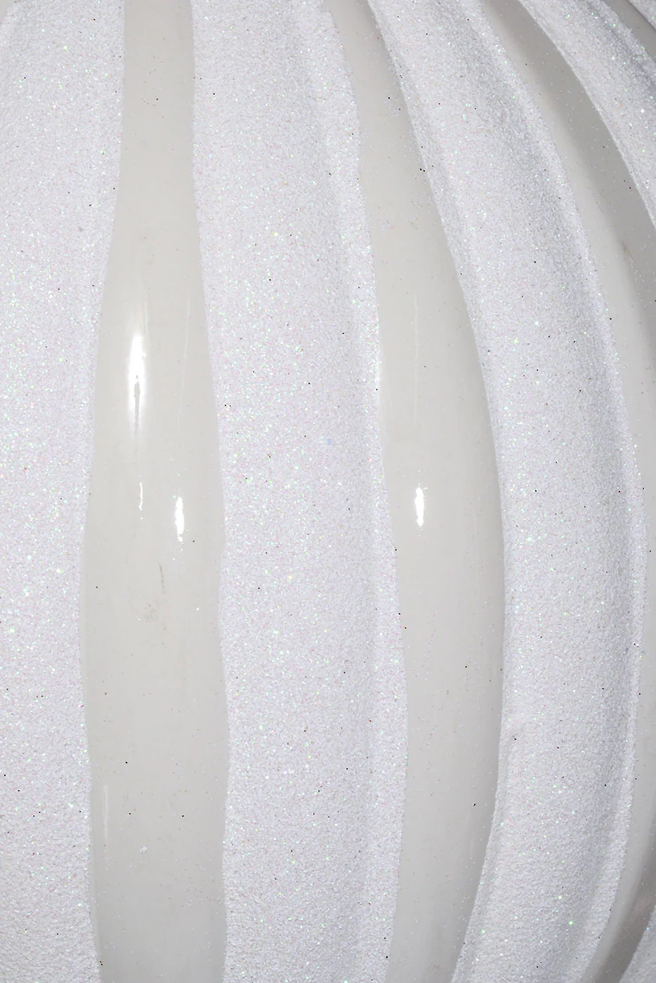 250Mm Plastic Pumpkin Ball with Laser Ornament White - Image 2