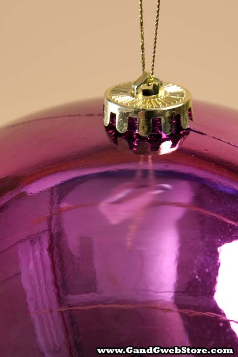 250mm Shiny Plastic Ball Fuchsia - Image 3