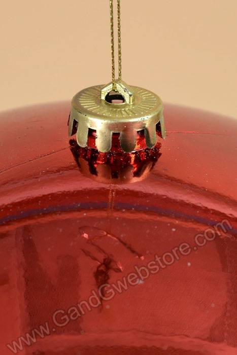 250mm Shiny Plastic Ball Red - Image 2