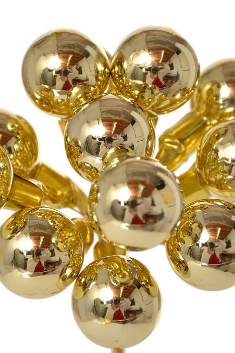 25mm Gloss Glass Ball Ornament Gold Pkg/144 - Image 2