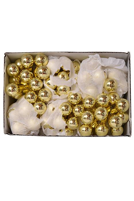 25mm Gloss Glass Ball Ornament Gold Pkg/144 - Image 3
