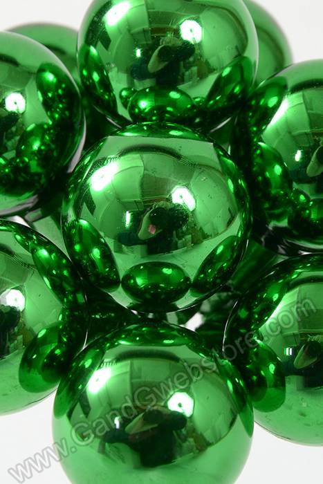 25mm Gloss Glass Ball Ornament Green Pkg/144 - Image 2