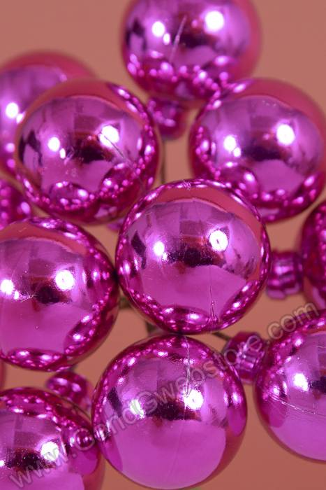 25mm Shiny Ball W/wire Hot Pink Pkg/12 - Image 2