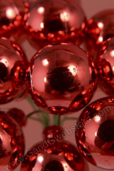 25mm Shiny Ball W/wire Red Pkg/12 - Image 2