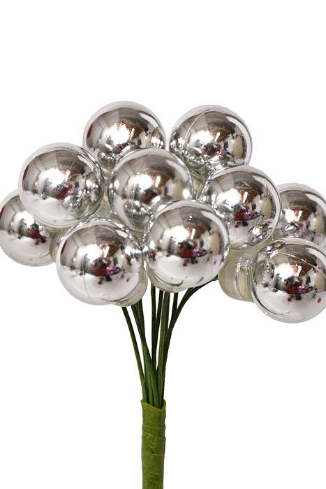 25mm Shiny Ball W/wire Silver Pkg/12 - Image 2