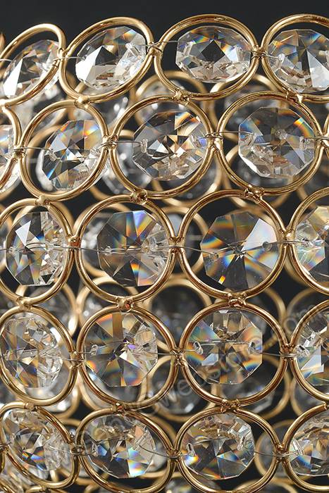 26.5" Crystal Bead Candle Holder Gold - Image 2