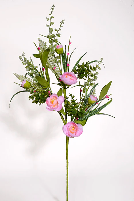 26.5" Silk Ranunculus Spray Pink