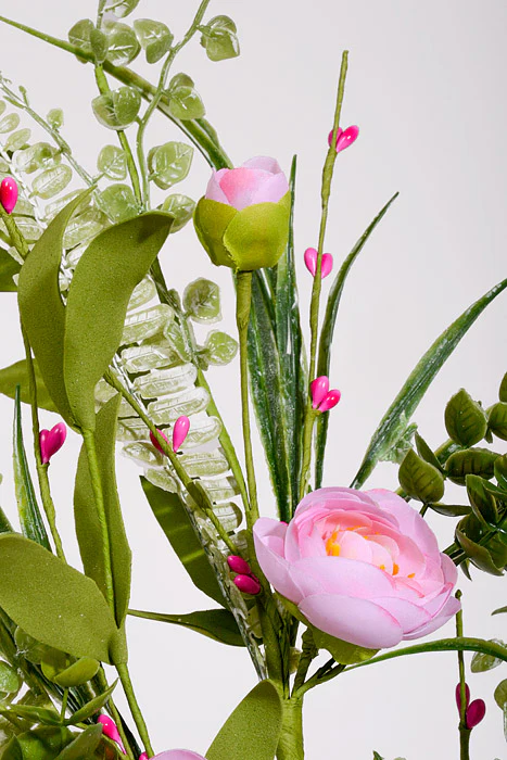 26.5" Silk Ranunculus Spray Pink - Image 2