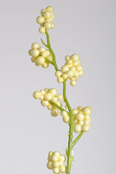 26" Artificial Mini Berry Spray Cream - Image 2